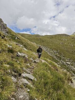 Photo de Xenia Lange le long du parcours