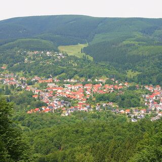 Blick auf Goldlauter vom Salzberg