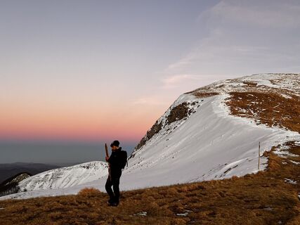 Zdjęcie z Nicola Florini wzdłuż trasy