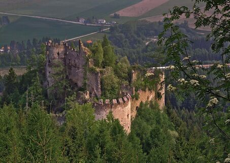 Hoch über dem Pölstal wacht die Ruine der um 1200 errichteten Burg Reifenstein.