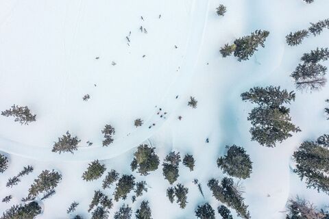 Winterwanderweg Planneralm aus der Vogelperspektive