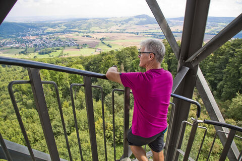 Blick vom Bärenbergturm ins Warmetal