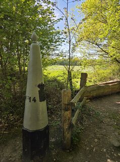 Photo de Ingrid van der Deen le long du parcours