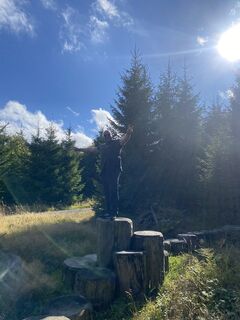 Fotografia z Sandy na trase