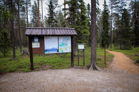 Startpunkt des Iirinki-Wanderwegs in Kuusamo