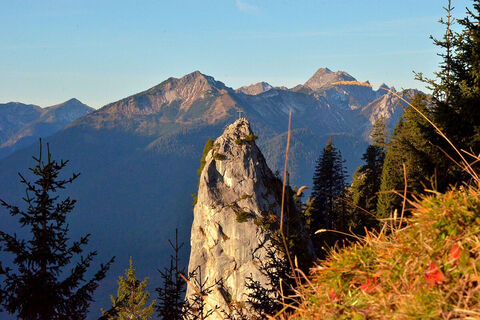 Bergtour - Gratüberschreitung im königlichen Jagdrevier - Blick auf Pürschlingnadel und Scheinberg
