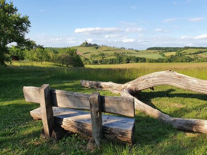 Pause mit Blick zur Ravensburg