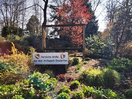 Willkommensschild am Archepark Emsdetten