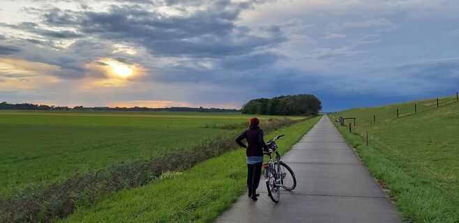 Weg am Deich von Dangast nach Petershörner Siel