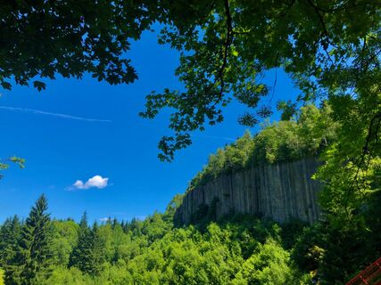 Blick auf die Orgelpfeifen am Scheibenberg