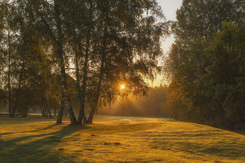 Sonnenaufgang am Golfplatz