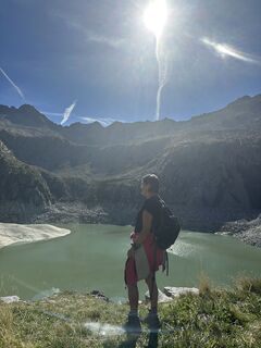 Photo de Agnese Martinelli le long du parcours