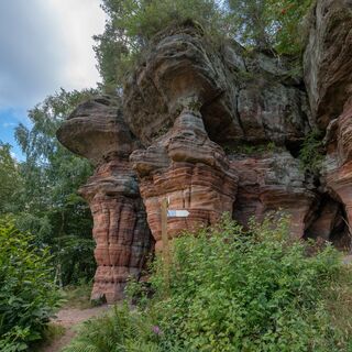Der Bruderfelsen - das Wahrzeichen der Stadt Rodalben