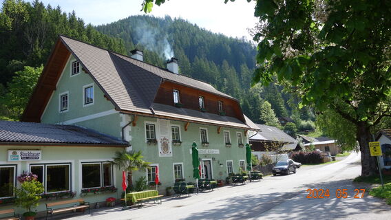 der Wanderbeginn beim Gasthaus Eder