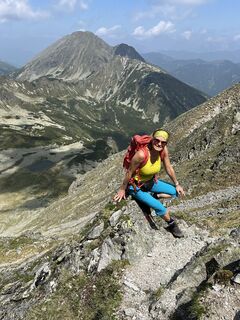 Photo de Karin Vrabel le long du parcours