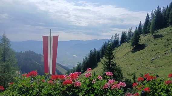Photo de Helga Gruber le long du parcours