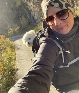 Photo de Carolin Hauser le long du parcours
