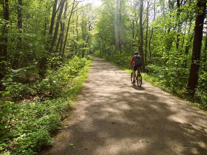 Radfahrer auf der Sambatrasse