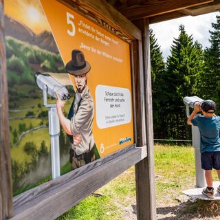 Unterwegs am MounTeens Detektivweg am Hündle