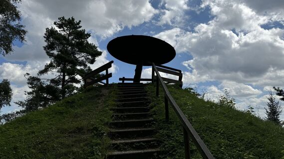 Foto van Hans Walter langs de tour