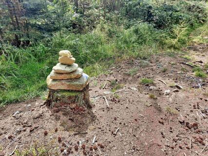 Steinmandl am Weg zum Steinriegel_Ratten_ Oststeiermark