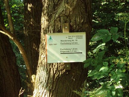 Salzgitter Höhenzug, Wanderweg 19 Startschild