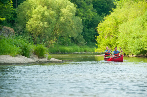Kanufahren auf der Lahn bei Villmar-Aumenau