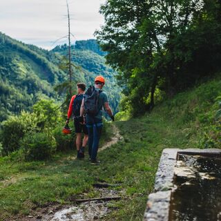Auf dem Weg zum Kletterfelsen