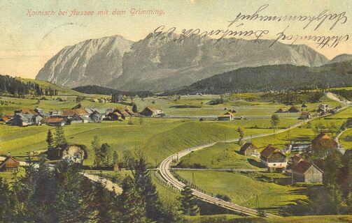 Postkarte mit Ansicht von Kainisch aus der Zeit der K&K Monarchie