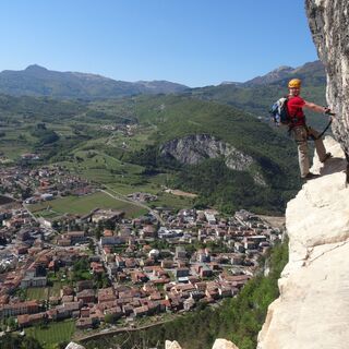 Via Ferrata Monte Albano, mit Blick auf Mori