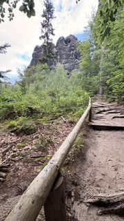 Photo de André Koch le long du parcours