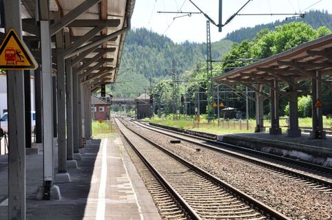 Blick vom "Grenzbahnhof" aufs "Grüne Band"