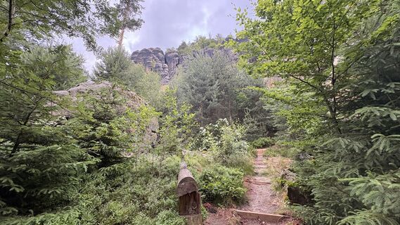 Photo de André Koch le long du parcours