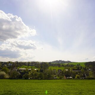 Blick zum Schloss Augustusburg
