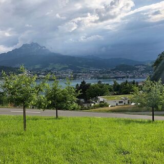 Gerlisbergstrasse, Blick Richtung Stadt und Pilatus