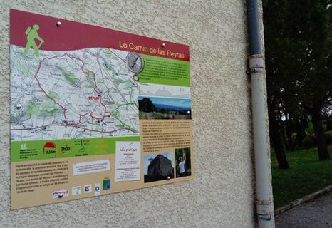 Schild am Start