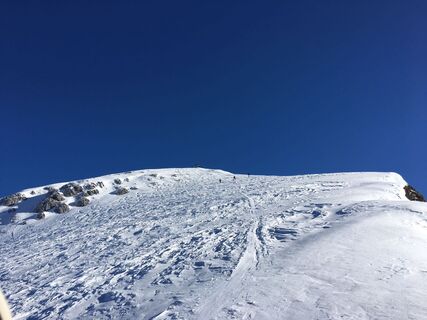 die letzten Meter zum Gipfel