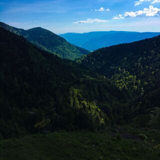 Blick auf die Hütte von Arvière