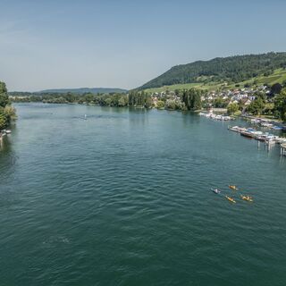 Kanufahrende bei Stein am Rhein