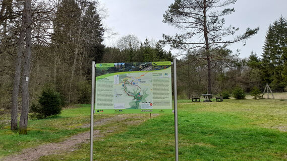Wanderparkplatz Posthaus mit Infotafel zur Gauchachrunde