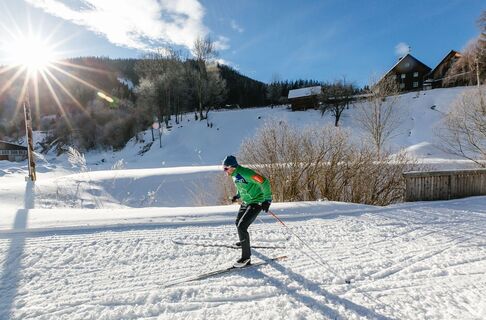 Skating auf der Loipe am Radweg R5 im Naturpark Mürzer Oberland