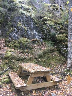 Rastplatz an der Felsstruktur Pahalouhos