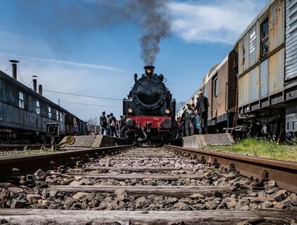Museumseisenbahn im Bahnhof Losheim