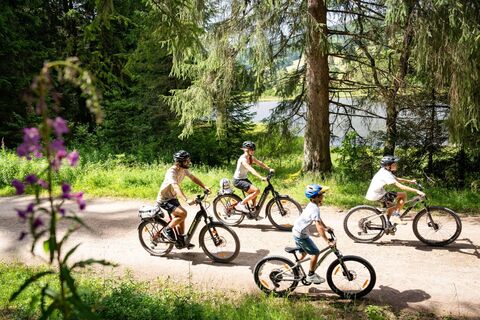 Radfahren mit der Familie am Schluchsee