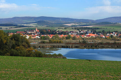 Blick auf Breitungen vom Seeblick