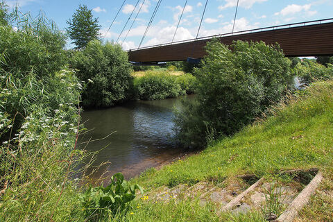 Werra-Boots-Anlegestelle an der Pylonbrücke in Breitungen