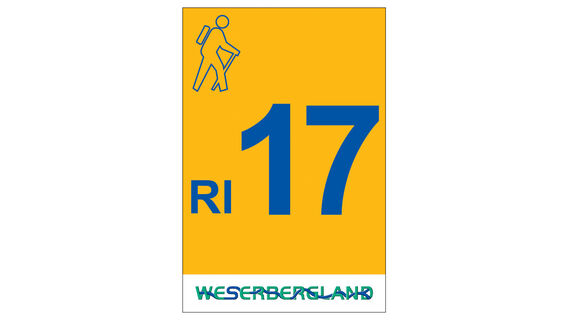 Markierung Wanderweg RI17 Rinteln