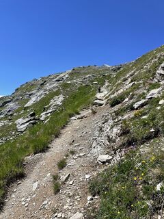 Photo de Christiane Papp le long du parcours