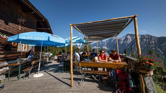 Terrasse der Pleisenhütte