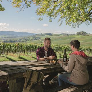 Pause in den Reben in Hallau